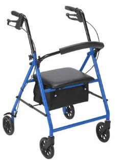 Steel 4-Wheel Rollator 6" Wheels